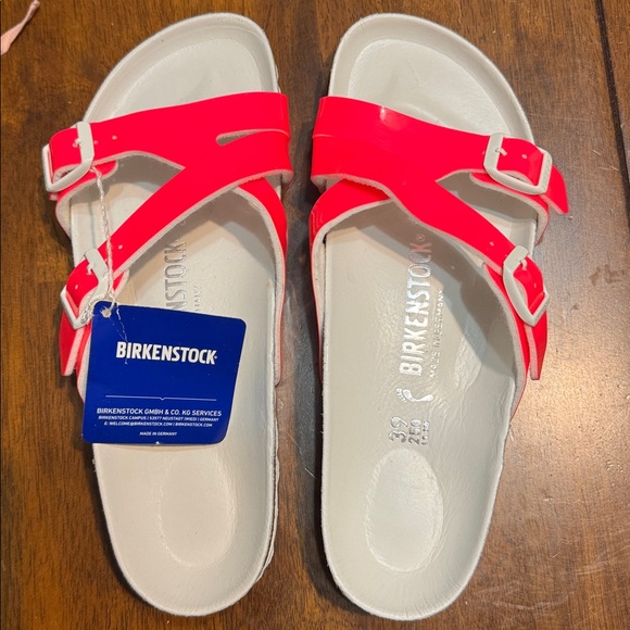 NWT Birkenstock Yao Balance Neon Pink Sandals - Picture 8 of 11